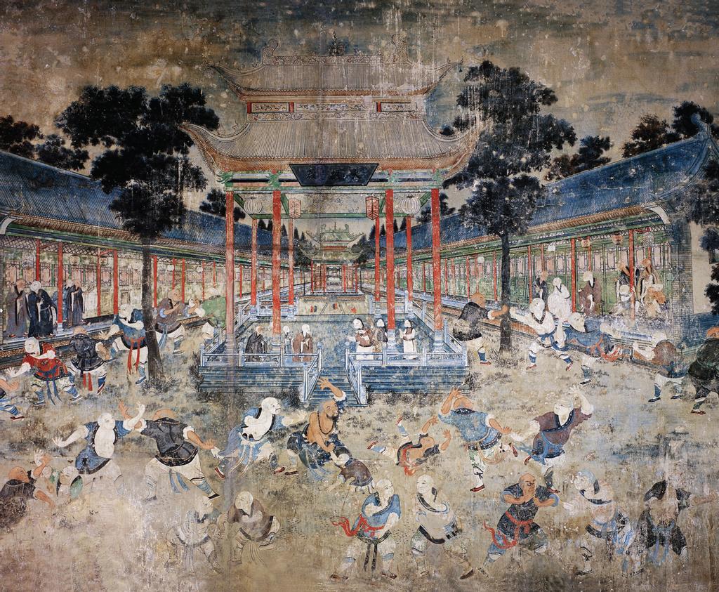 Le moine Jinna Luo et son bâton